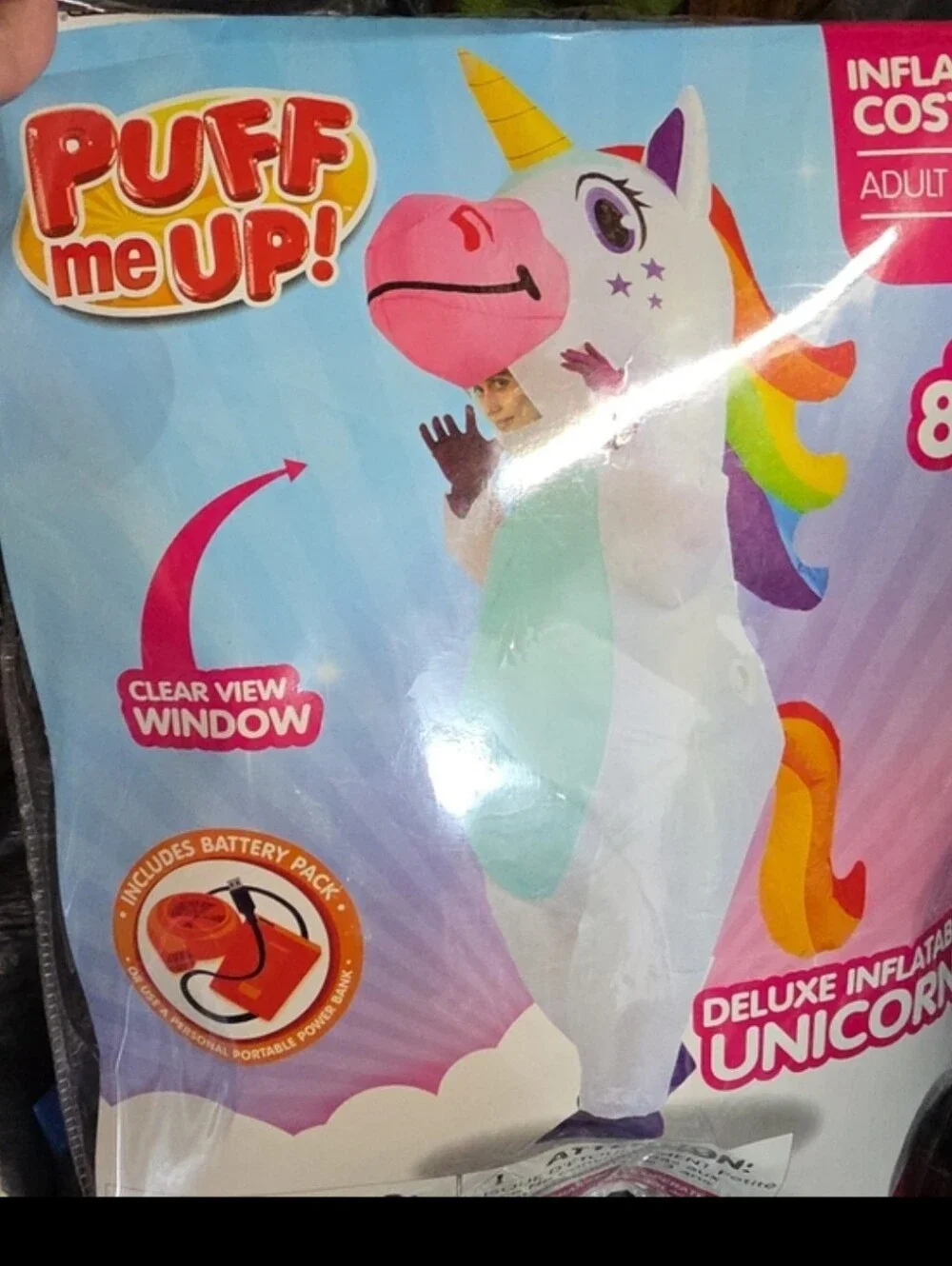Deluxe Inflatable Unicorn Costume - White